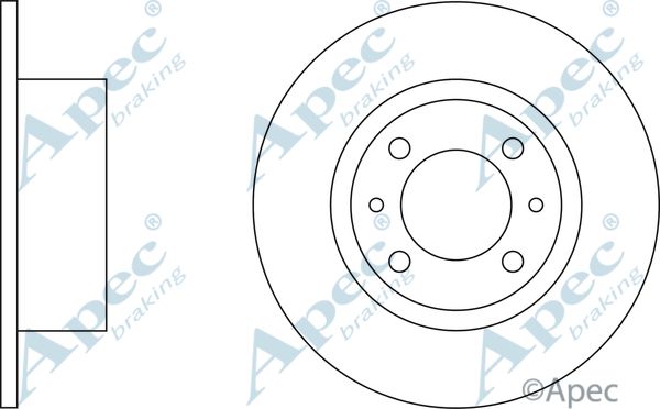 APEC BRAKING Тормозной диск DSK505